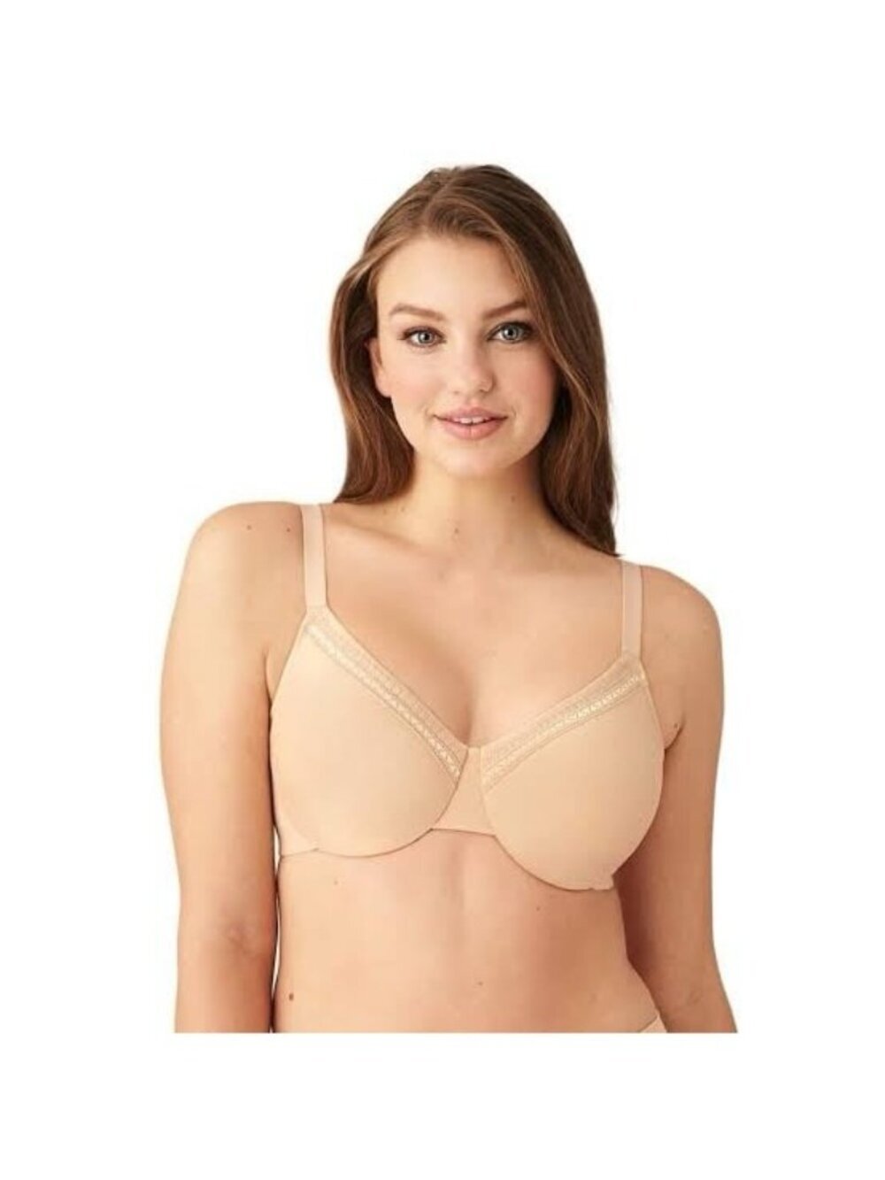 Wacoal 855213 Perfect Primer Full Figure Underwire Bra Nude 34DDD Lace Sexy